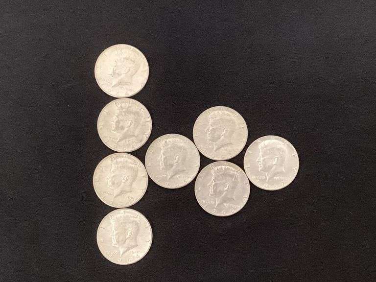 8 Kennedy half dollars image