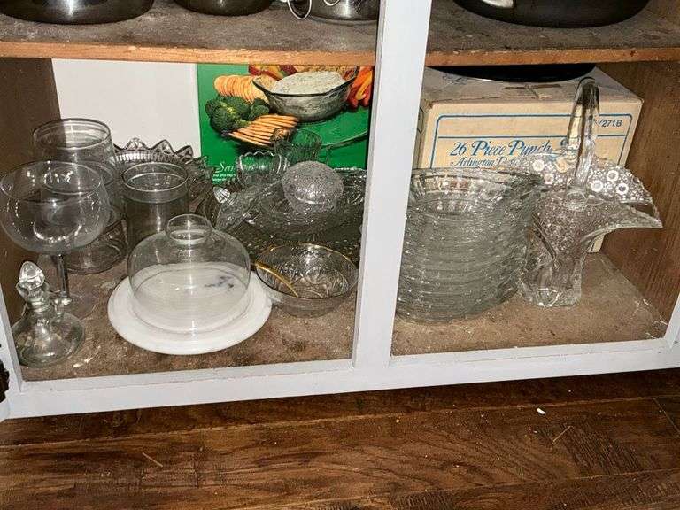 Pressed glass pieces image