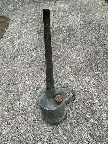 Long neck galvanized oil can image