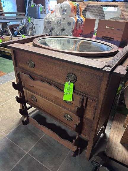 3-drawer dresser with mirror and frame image