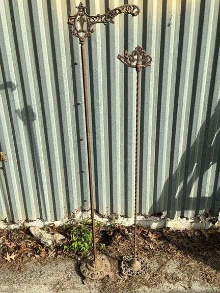 Pair of cast iron lamp bases image