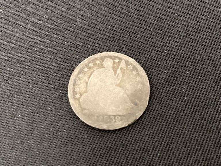 1839-O seated half dime, AG image