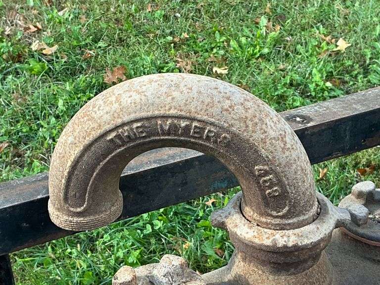 Meyers pump and 2 rubber hoses unknown length. image