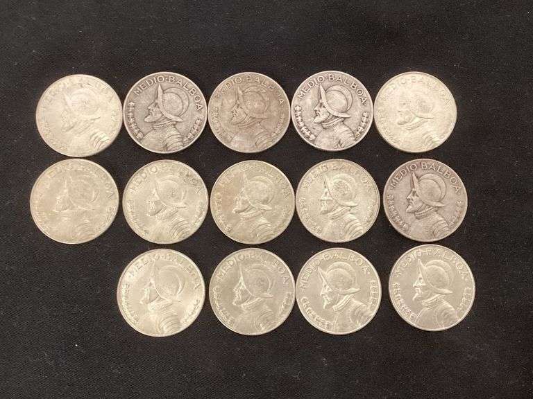 14 Republic of Panama silver Balboa half dollars image