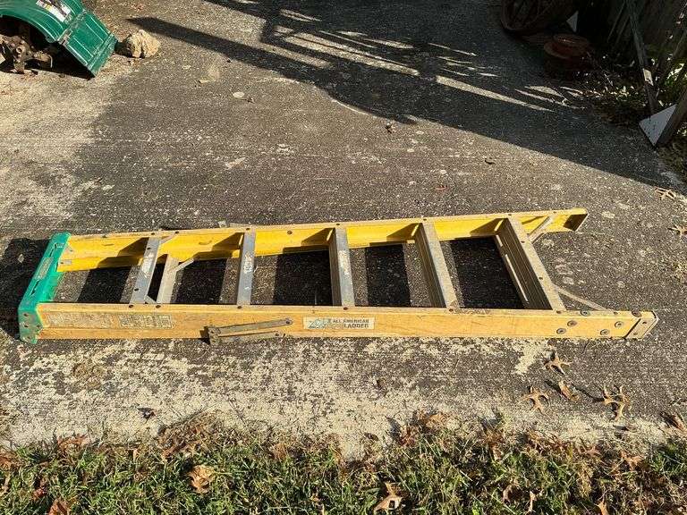 6' All American fiberglass ladder, 250 lb. capacity image