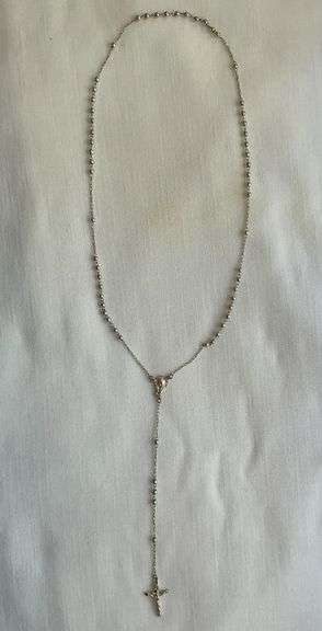 Rosary, cross pendant marked 925 image