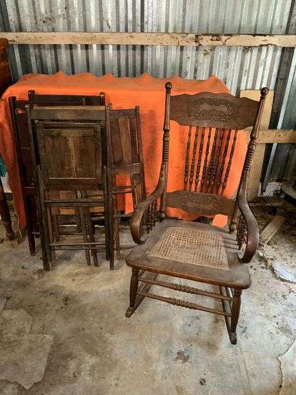 Vintage wood rocking chair image