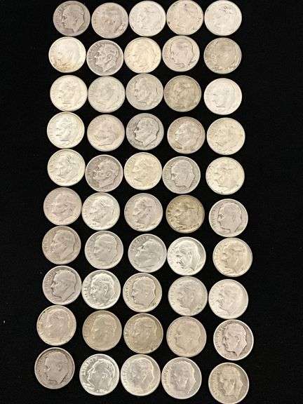 50 Roosevelt silver dimes image