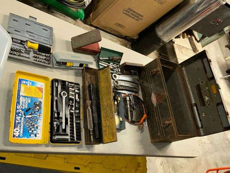 Craftsman tool box and assorted tools image