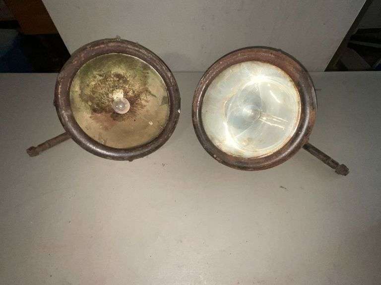 2 antique car headlamp housings image