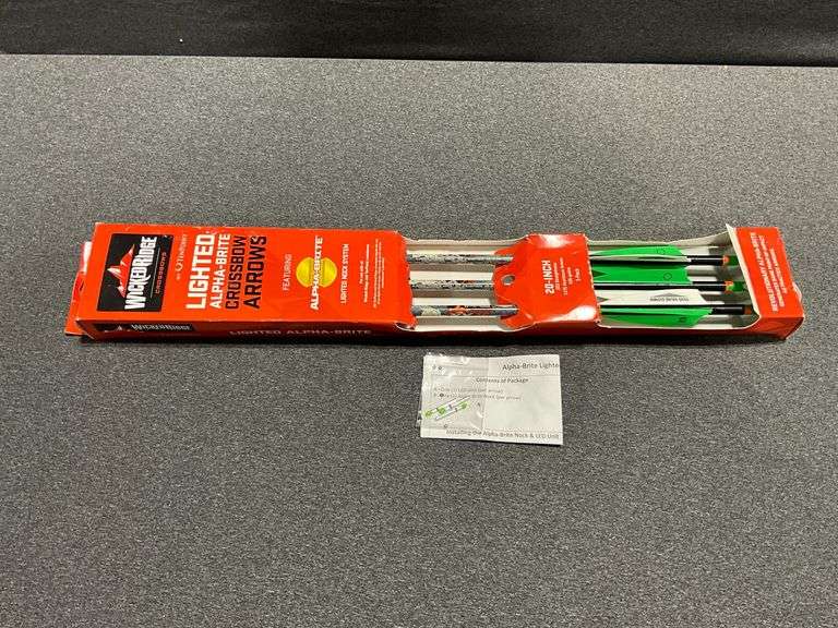 3 Wicked Ridge lighted Alpha-Brite crossbow arrows image