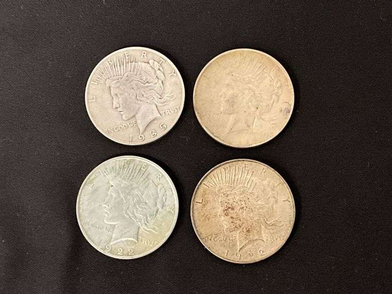 Peace silver dollars image