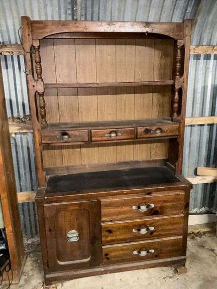 Wood china cabinet image