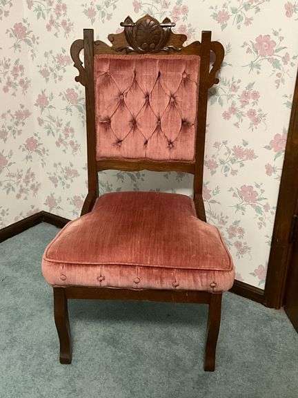 Antique upholstered chair image