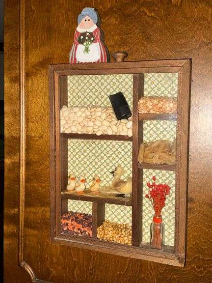 Shadow boxes, Welcome sign, wall sconce, wreath, etc. image