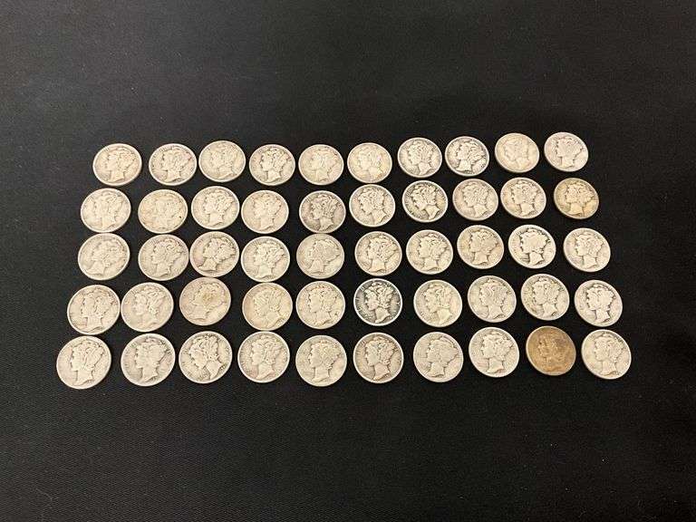 50 Mercury silver dimes image