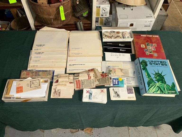 Stamps various years of Souvenir mint sets, United States Liberty stamp album image