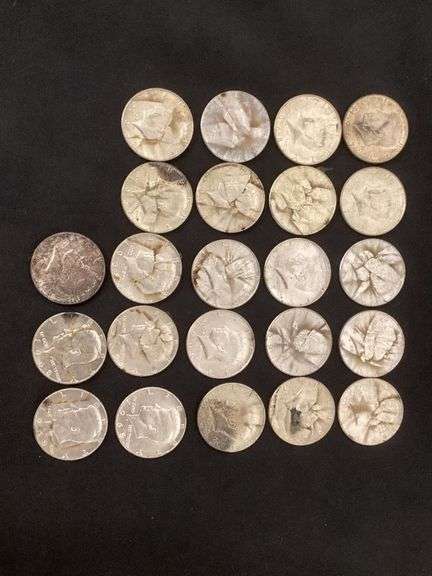 23 Kennedy 40% silver half dollars image