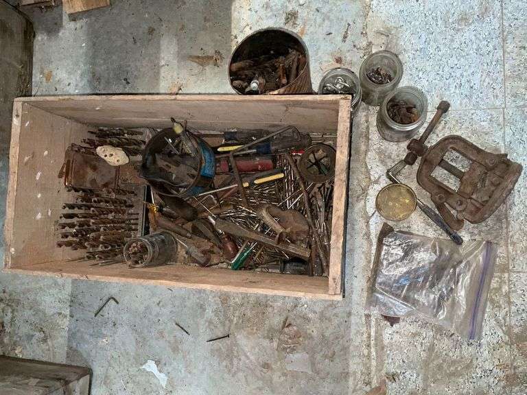 Assortment of metal drill bits image