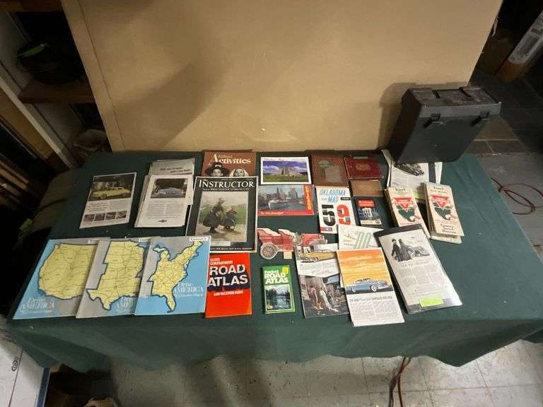 Travel material, maps, souvenirs, autograph books image