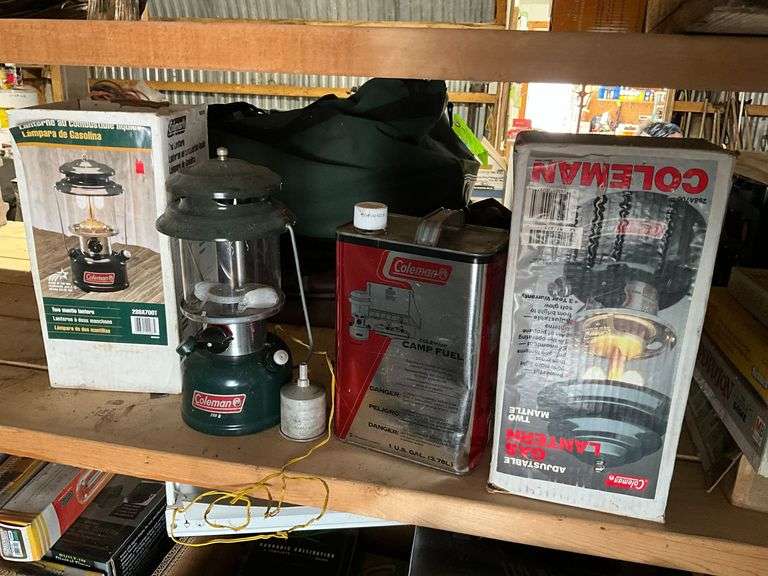 Pair of Coleman lanterns,  fuel oil. image