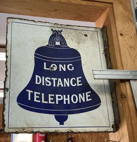 Two-sided Long Distance Telephone sign image