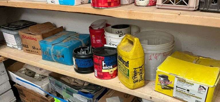 Shelf of nail and screw assortment image