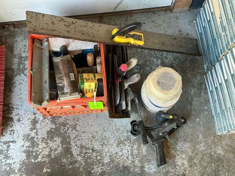 Dry wall tools, tape, trowels, tile cutter, etc. image