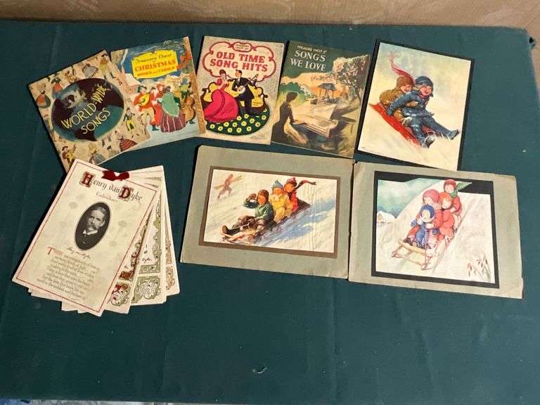 Henry Van Dyke 1922 calendar, vintage Treasury Chest song books image