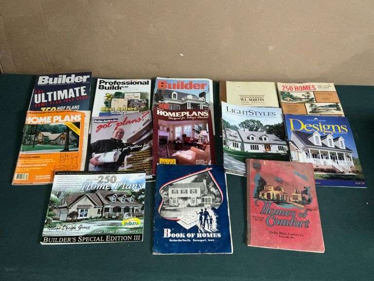 Building and home design books and magazines. image