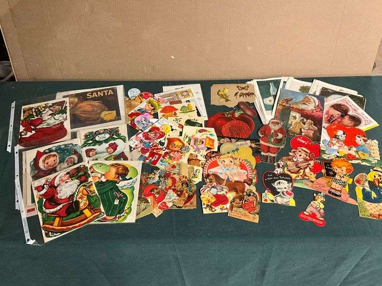 Vintage paper advertising, cards, Valentines, cards, etc. image