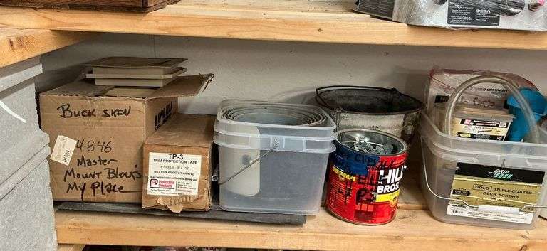 Shelf of assorted hardware image