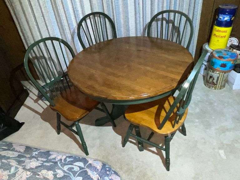 Farm style table and 4 chairs image