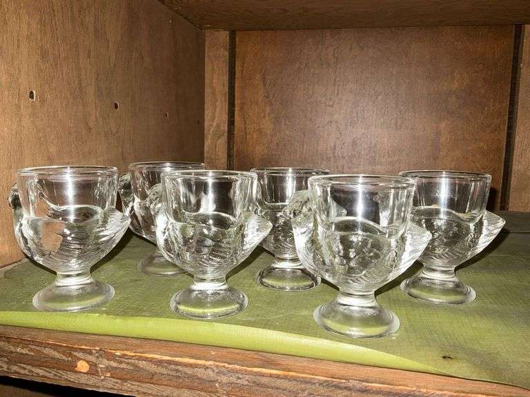 Set of 6 France glass egg cups image