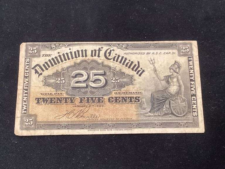 Dominion of Canada 25 cent bill, fine image
