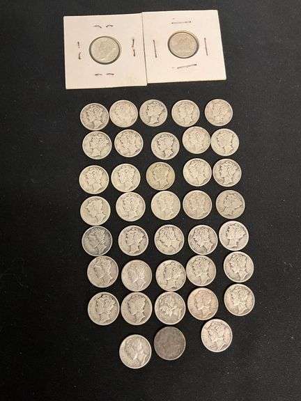 40 Mercury silver dimes image