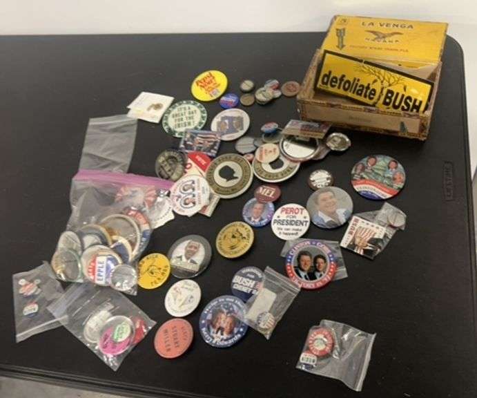 Political and Advertising Button Collection image