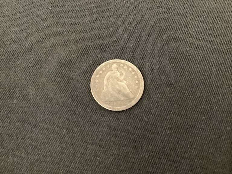 1853 seated liberty half dime with arrows image