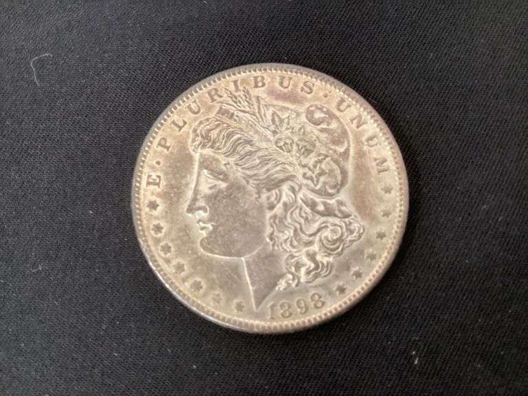 1898 Morgan silver dollar image