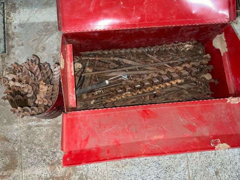 Assortment of longer wood drill bits image