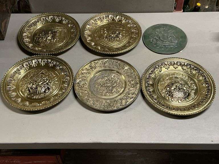 Decorative brass chargers image