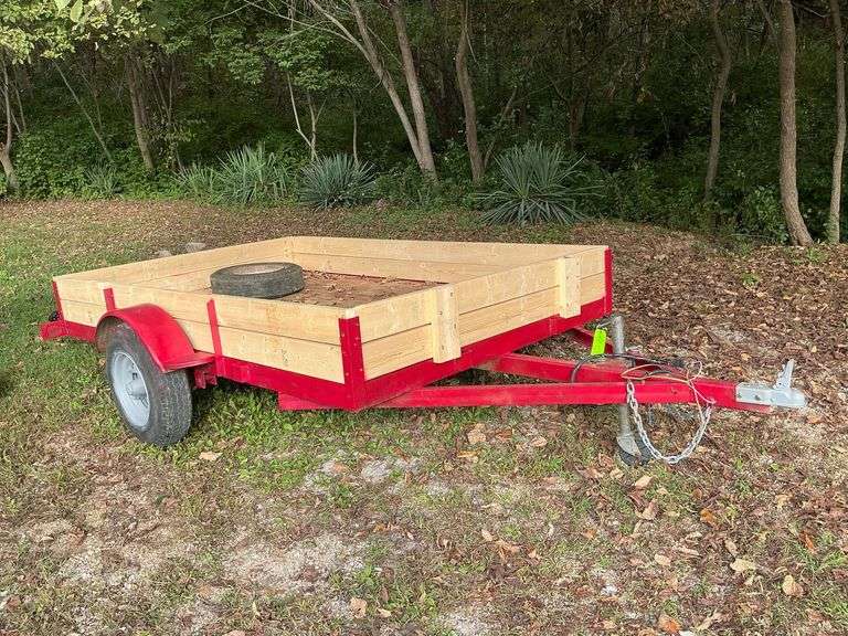 Utility trailer, bolt on wooden sides, 6' W x 10'  L image