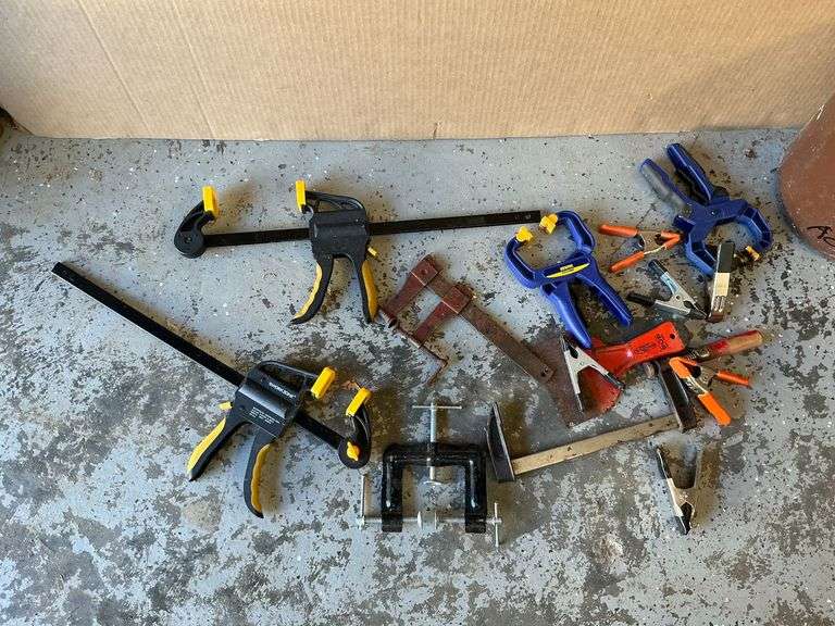 Bar clamps, C-clamps, spring clamps, squeeze clamps, etc. image