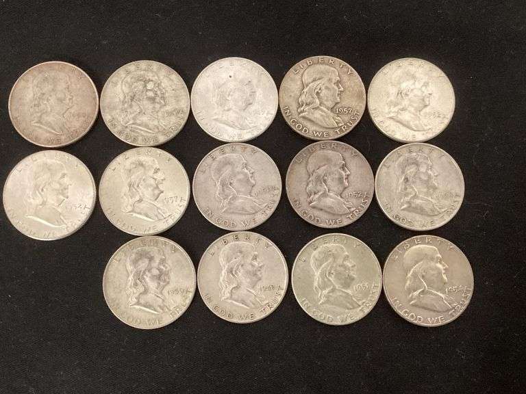 14 Franklin half dollars image