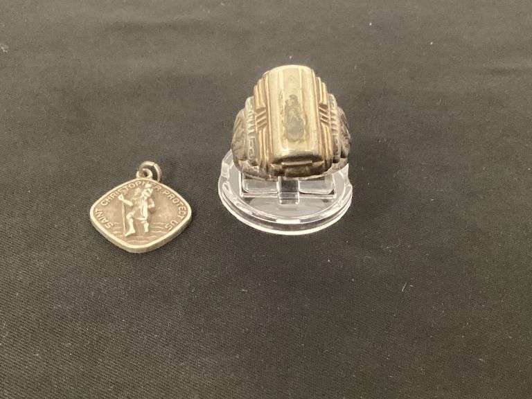 Men's sterling ring, size 10 1/2 image