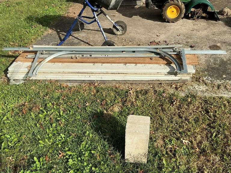 Garage door, 8', door track, no springs or cables. image