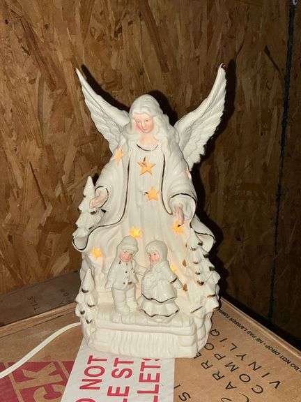 Ceramic lighted angel image