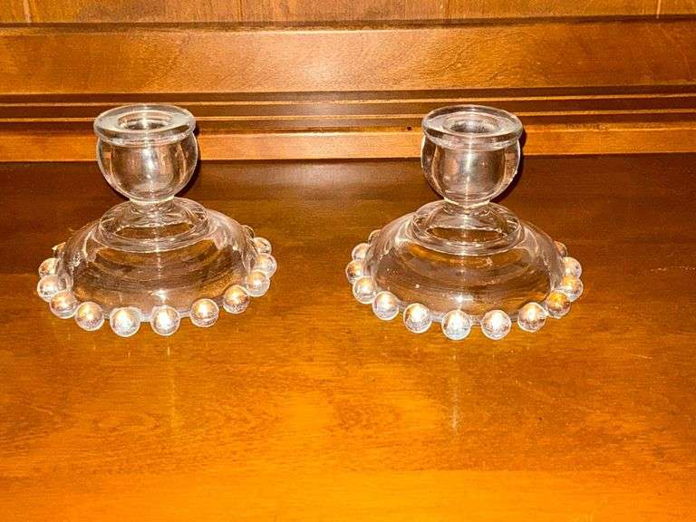 Pair of Candlewick candleholders image