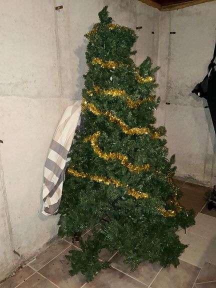 7' artificial Christmas tree with lights image