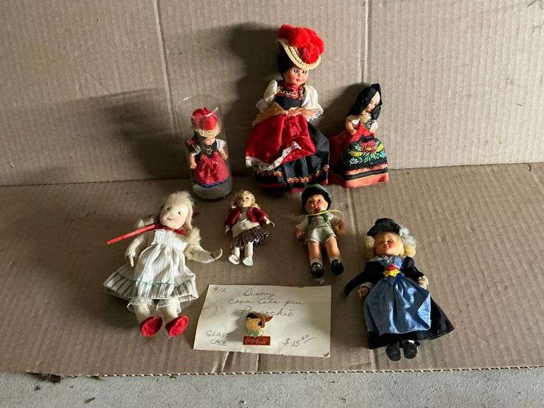 Vintage dolls up to 7 1/2" T. image